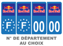 Pack Premium Autocollant Plaque d'immatriculation Red Bull Noir