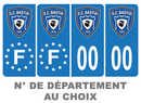 Pack Premium Autocollant Plaque d'immatriculation SC Bastia Noir