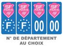 Pack Premium Autocollant Plaque d'immatriculation Stade Français Paris Rugby Noir