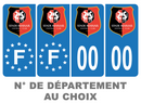 Pack Premium Autocollant Plaque d'immatriculation Stade Rennais