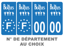 Pack Premium Autocollant Plaque d'immatriculation The Beatles Noir