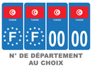Pack Premium Autocollant Plaque d'immatriculation Pays Tunisie