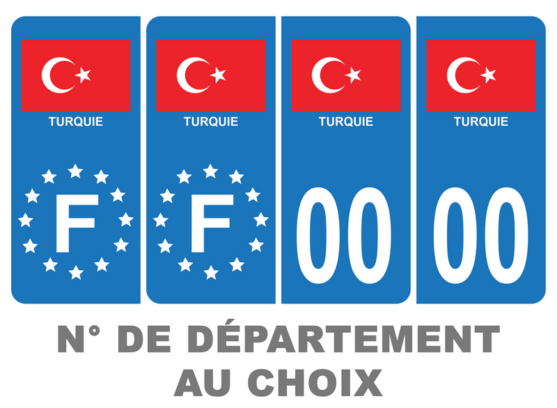 Autocollant Turquie Türkiye Pour Pare-chocs - Motif Carte Turque, Vinyle Résistant 140 Mm - 9