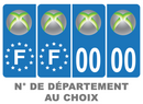 Pack Premium Autocollant Plaque d'immatriculation Xbox Noir