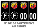Pack Premium Autocollant Plaque d'immatriculation Abarth Noir