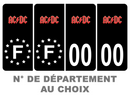 Pack Premium Autocollant Plaque d'immatriculation ACDC