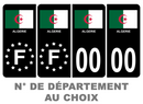 Pack Premium Autocollant Plaque d'immatriculation Pays Algérie