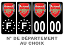 Pack Premium Autocollant Plaque d'immatriculation Arsenal Noir