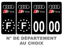 Pack Premium Autocollant Plaque d'immatriculation Audi S Line