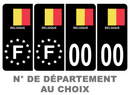 Pack Premium Autocollant Plaque d'immatriculation Pays Belgique