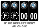 Pack Premium Autocollant Plaque d'immatriculation BMW Noir