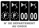 Pack Premium Autocollant Plaque d'immatriculation DS Automobile Noir