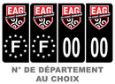 Pack Premium Autocollant Plaque d'immatriculation En Avant Guingamp Noir