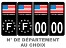 Pack Premium Autocollant Plaque d'immatriculation Etats Unis d’Amérique
