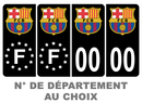 Pack Premium Autocollant Plaque d'immatriculation FCB Barcelone Noir