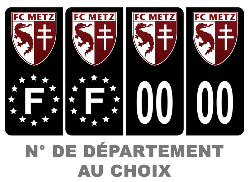 Pack Premium Autocollant Plaque d'immatriculation FC Metz