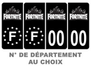 Pack Premium Autocollant Plaque d'immatriculation Fortnite Noir
