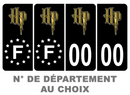 Pack Premium Autocollant Plaque d'immatriculation Harry Potter
