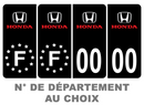 Pack Premium Autocollant Plaque d'immatriculation Honda
