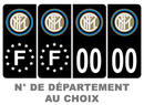 Pack Premium Autocollant Plaque d'immatriculation Inter Milan Noir