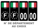 Pack Premium Autocollant Plaque d'immatriculation Pays Italie