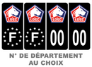 Pack Premium Autocollant Plaque d'immatriculation LOSC Lille