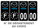 Pack Premium Autocollant Plaque d'immatriculation Mazda Noir