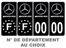 Pack Premium Autocollant Plaque d'immatriculation Mercedes AMG Noir