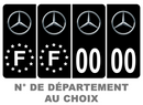 Pack Premium Autocollant Plaque d'immatriculation Mercedes Noir