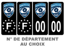 Pack Premium Autocollant Plaque d'immatriculation Montpellier Rugby Noir