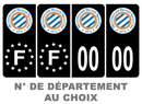 Pack Premium Autocollant Plaque d'immatriculation Montpellier HSC