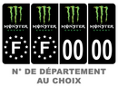 Pack Premium Autocollant Plaque d'immatriculation Monster Energy