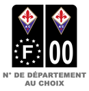 Pack Moto Premium Autocollant Plaque d'immatriculation ACF Fiorentina