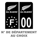 Pack Moto Premium Autocollant Plaque d'immatriculation All Blacks