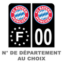 Pack Moto Premium Autocollant Plaque d'immatriculation FC Bayern Munich Noir