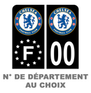 Pack Moto Premium Autocollant Plaque d'immatriculation Chelsea Noir