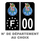 Pack Moto Premium Autocollant Plaque d’immatriculation FC Porto Noir