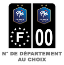 Pack Moto Premium Autocollant Plaque d'immatriculation FFF