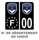 Pack Moto Premium Autocollant Plaque d'immatriculation Girondins de Bordeaux