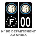 Pack Moto Premium Autocollant Plaque d'immatriculation Inter Milan