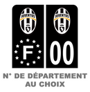 Pack Moto Premium Autocollant Plaque d'immatriculation Juventus Noir