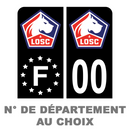 Pack Moto Premium Autocollant Plaque d'immatriculation LOSC Lille