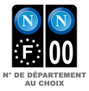 Pack Moto Premium Autocollant Plaque d'immatriculation Naples Noir