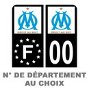 Pack Moto Premium Autocollant Plaque d'immatriculation OM Noir