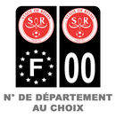 Pack Moto Premium Autocollant Plaque d'immatriculation Stade de Reims