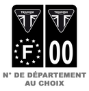 Pack Moto Premium Autocollant Plaque d’immatriculation Triumph Noir