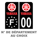 Pack Moto Premium Autocollant Plaque d'immatriculation Yamaha Noir