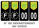 Pack Premium Autocollant Plaque d'immatriculation FC Nantes Noir