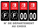 Pack Premium Autocollant Plaque d'immatriculation Nintendo Switch Noir