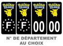 Pack Premium Autocollant Plaque d'immatriculation Pokemon Pikachu